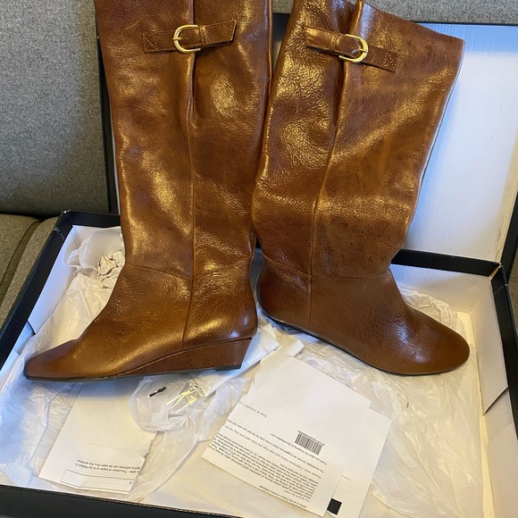 Brand new, in original box Steve Madden size 6.5 M brown leather boots - Picture 2 of 8